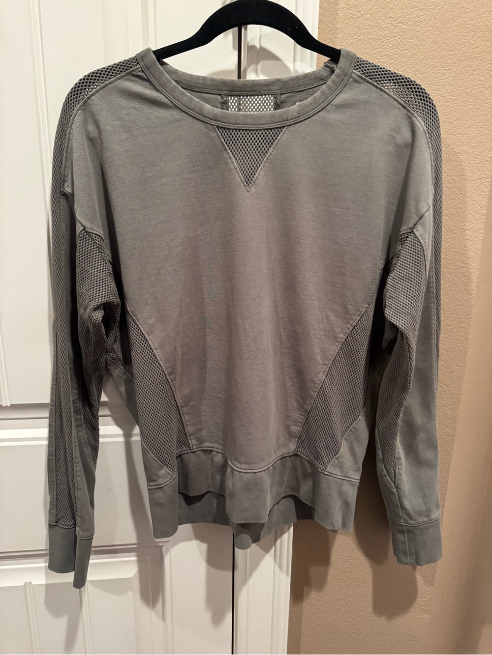 Women’s Athleta  Crewneck Mesh-Panel Sweater